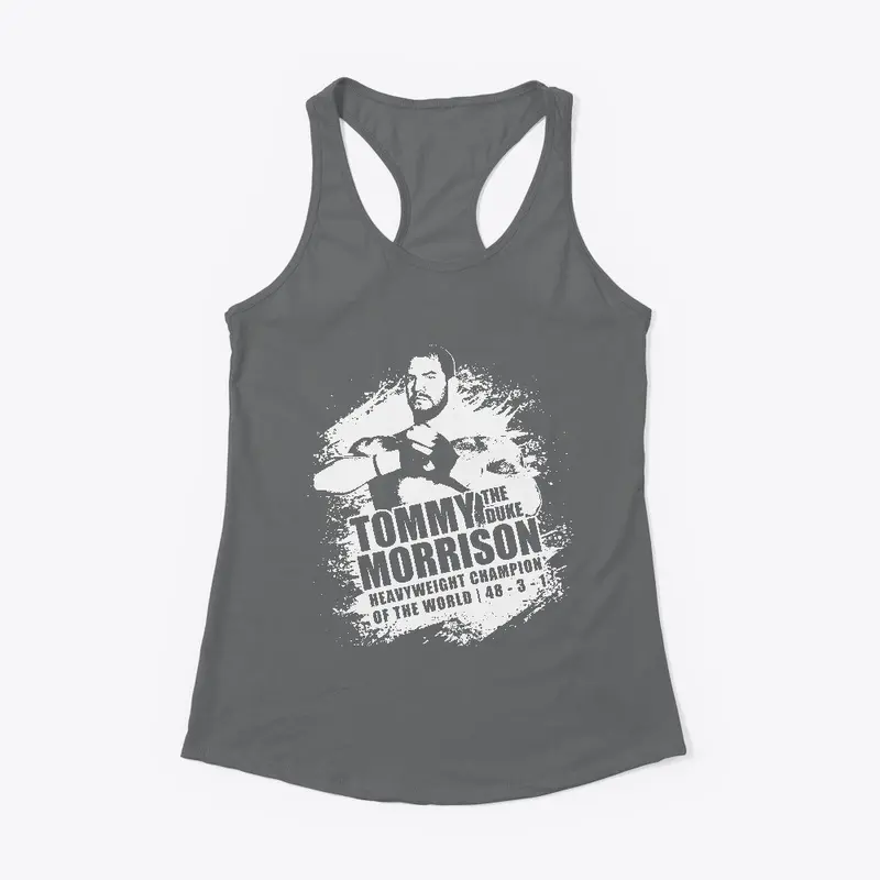 Tommy Morrison Lady Dark Racerback Tank