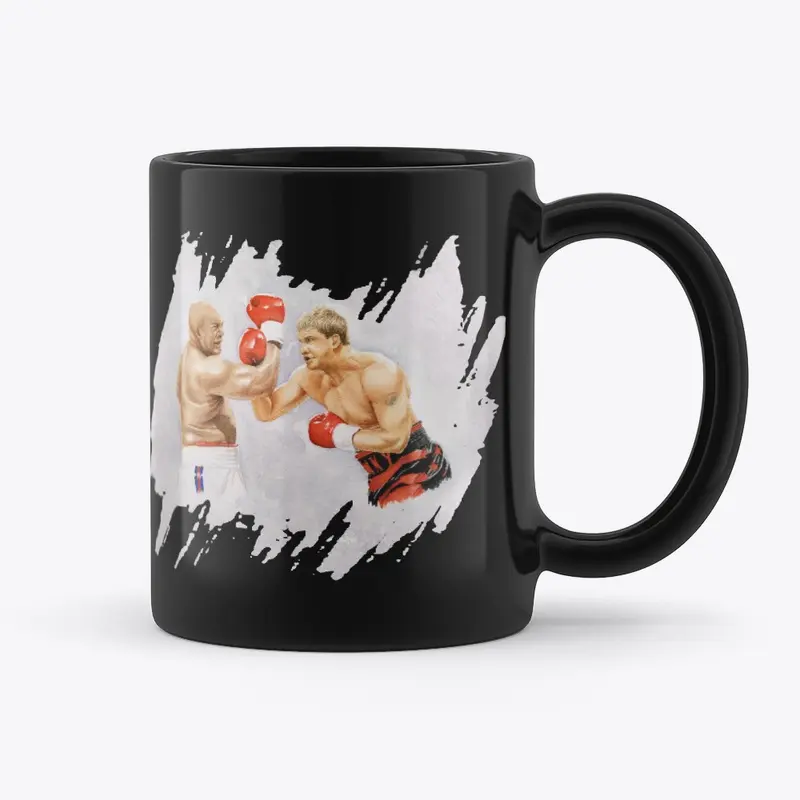 Morrison vs Foreman Black Mug