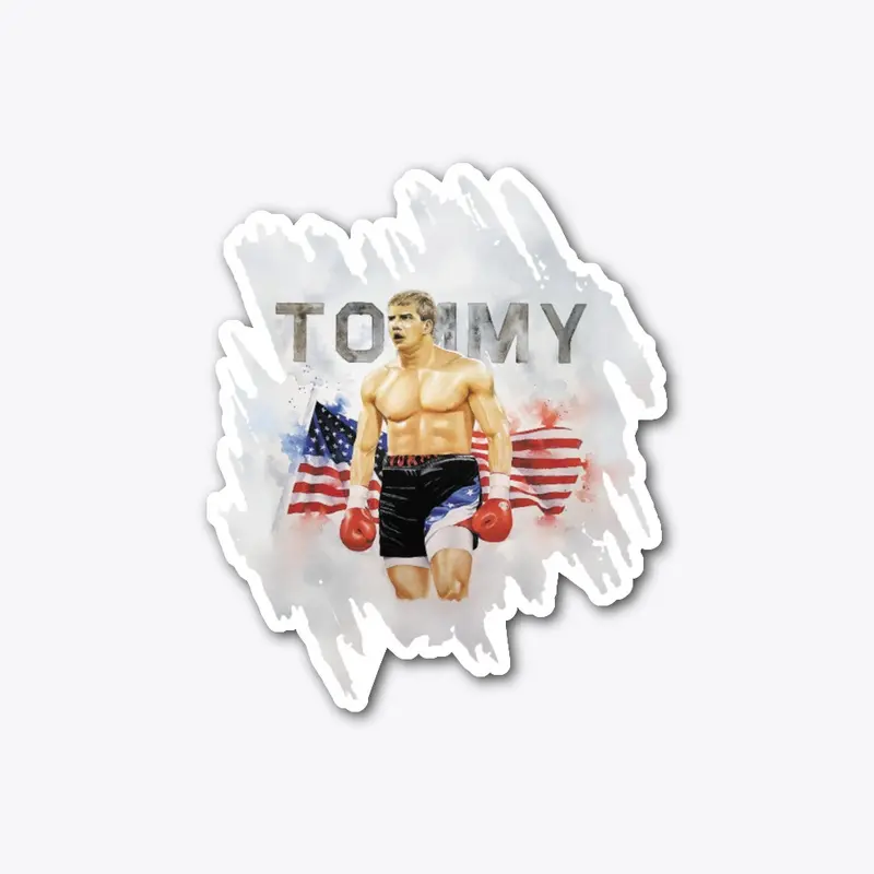 Tommy Morrison Watercolor Sticker